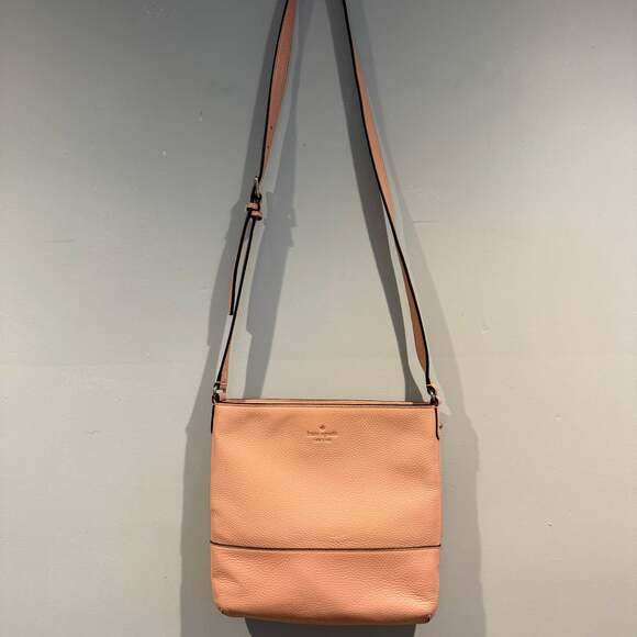 Kate Spade New York Blush Pink Pebbled Leather Crossbody Bag - Picture 1 of 3